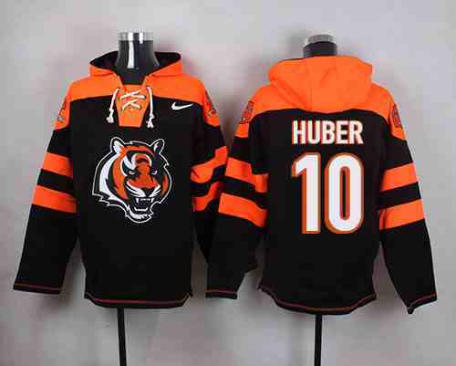 Nike Bengals 10 Kevin Huber Black Hooded Jersey