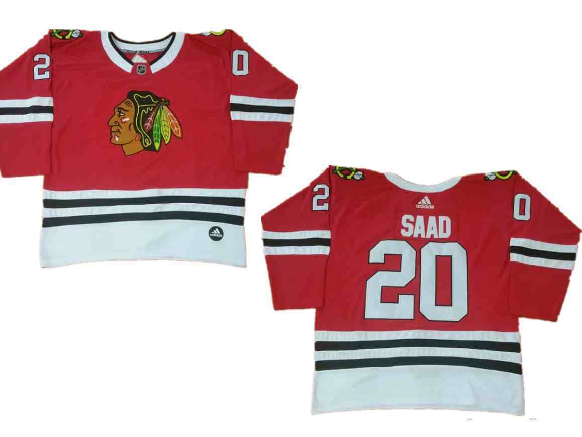 Blackhawks 20 Brandon Saad Red Adidas Jersey