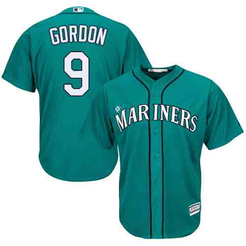 Mariners 9 Dee Gordon Green Cool Base Jersey