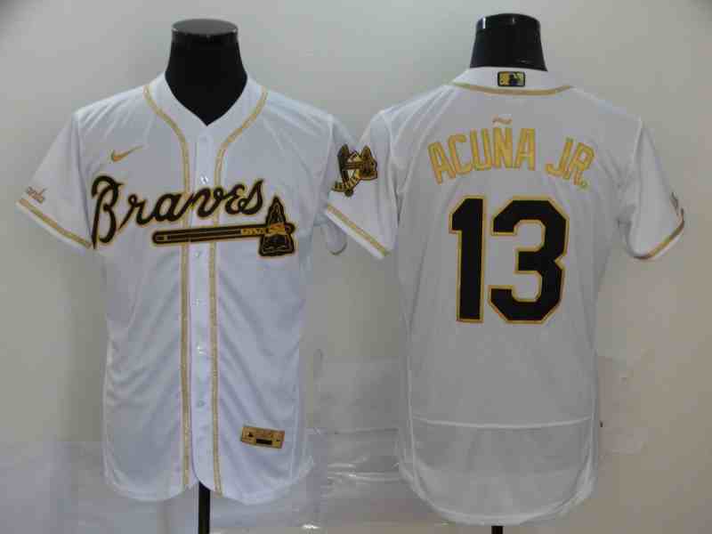 Braves 13 Ronald Acuna Jr. Gray 2020 Nike Cool Base Jersey