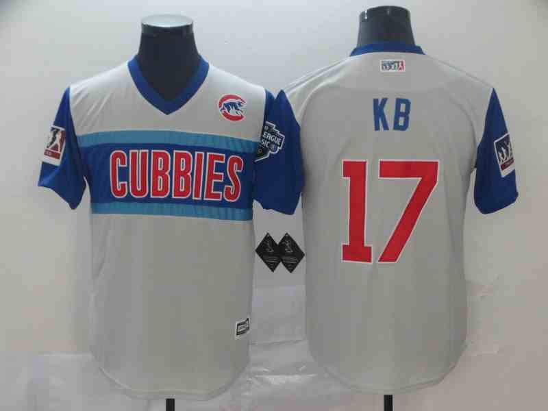 Cubs 17 Kris Bryant  Kb Gray 2019 MLB Little League Classic Player Jersey