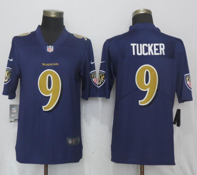 Nike Ravens 9 Justin Tucker Purple Youth Color Rush Limited Jersey