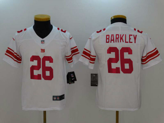Nike Giants 26 Saquon Barkley White Youth Vapor Untouchable Limited Jersey
