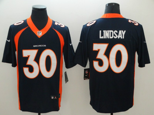Nike Broncos 30 Phillip Lindsay Navy Youth Vapor Untouchable Limited Jersey