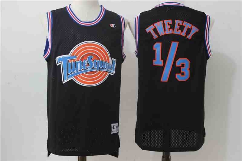 Tune Squad 1,3 Tweety Black Stitched Movie Jersey