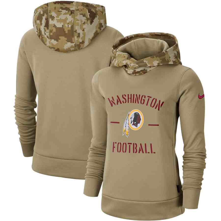 Women's Washington Football Team Nike Camo 2019 Salute To Service Therma Performance Pullover Hoodie