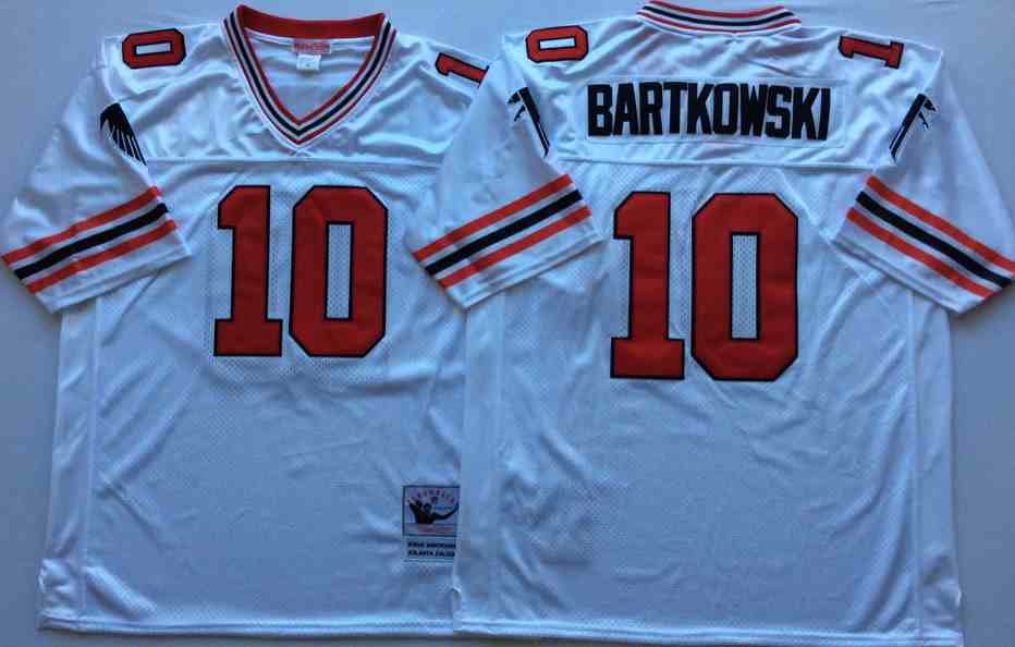 Men's Atlanta Falcons 10 Steve Bartkowski Throwback White Jersey