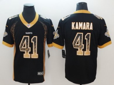 Nike Saints 41 Alvin Kamara Black Drift Fashion Limited Jersey