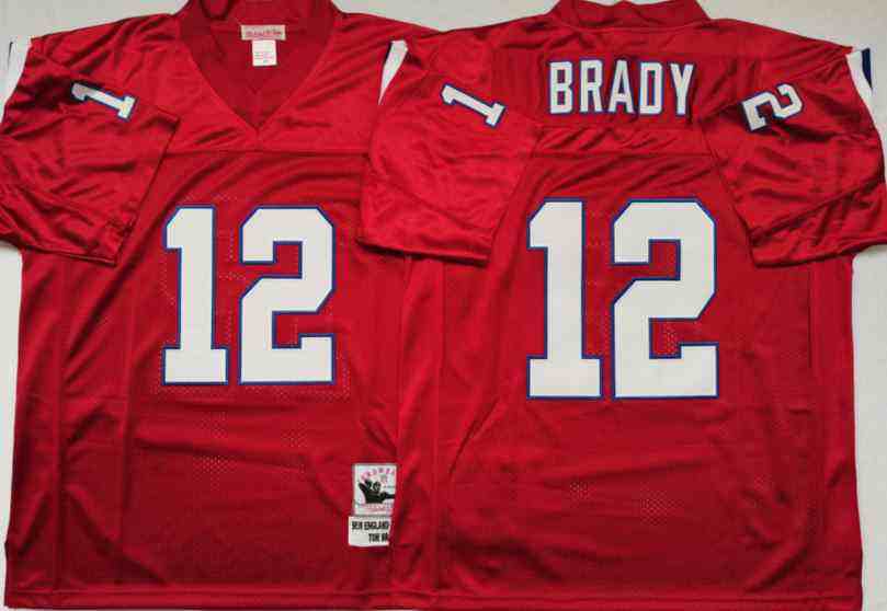 Men's Tampa Bay Buccaneers #12 Tom Brady Throwback red Jersey