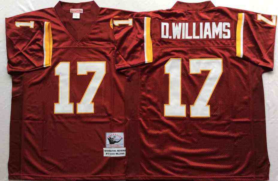 Men's Washington Redskins #17 Doug Williams Throwback Burgundy Jersey