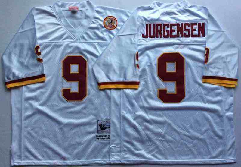Men's Washington Redskins #9 Sonny Jurgensen 1974 Throwback White Jersey