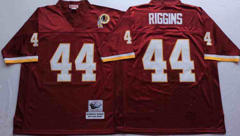 Men's Washington Redskins #44 John Riggins Throwback Burgundy Jersey