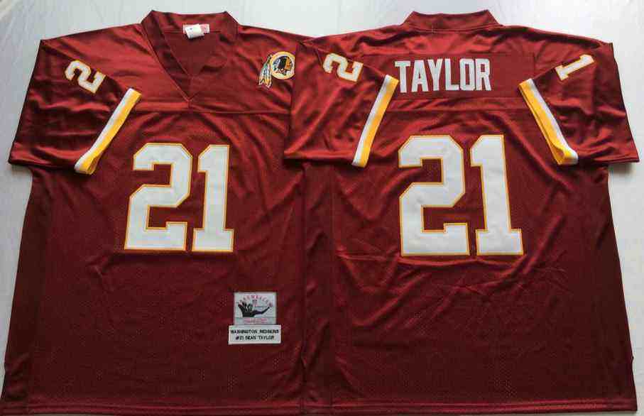Men's Washington Redskins #21 Sean Taylor Throwback Burgundy Jersey