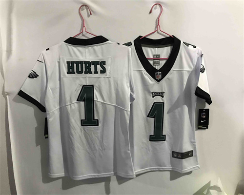 Youth Philadelphia Eagles 1 Jalen Hurts White Vapor Untouchable Limited Stitched Jersey