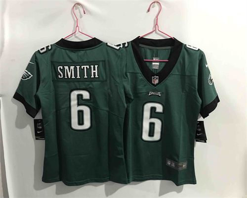 Youth Nike Eagles 6 DeVonta Smith Green 2021 Draft Vapor Limited Jersey