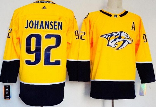 Women's Nashville Predators #92 Ryan Johansen Yellow Jersey