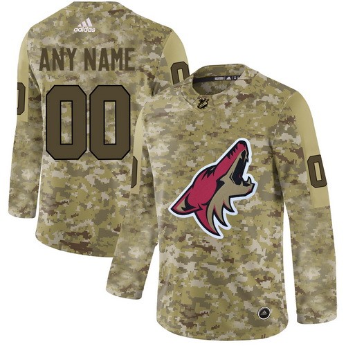 Youth Arizona Coyotes Customized Camo Fashion Authentic Jersey