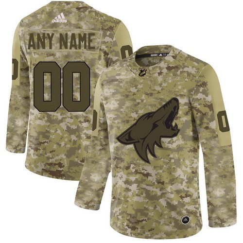 Men's Arizona Coyotes Customized Camo Authentic Jersey