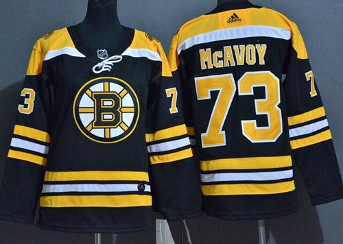 Youth Boston Bruins #73 Charlie McAvoy Black Authentic Jersey