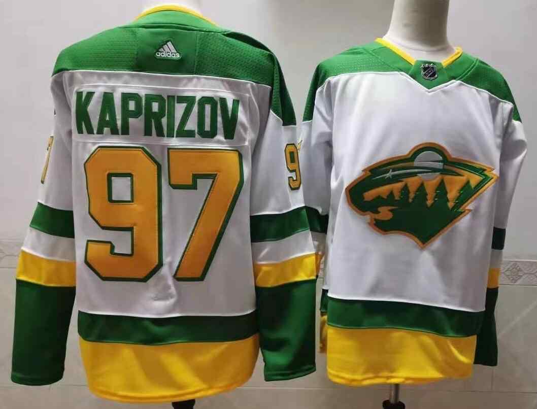 Men's Minnesota Wild 97 Kirill Kaprizov White  Reverse Retro Adidas Jersey