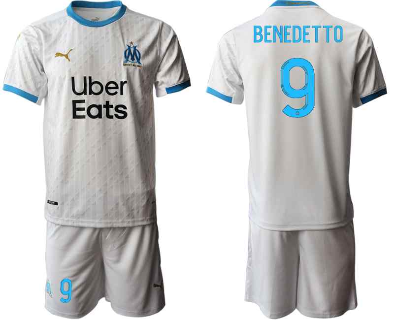 2020-21 Olympique De Marseille 9 BENEDETTO Home Soccer Jersey