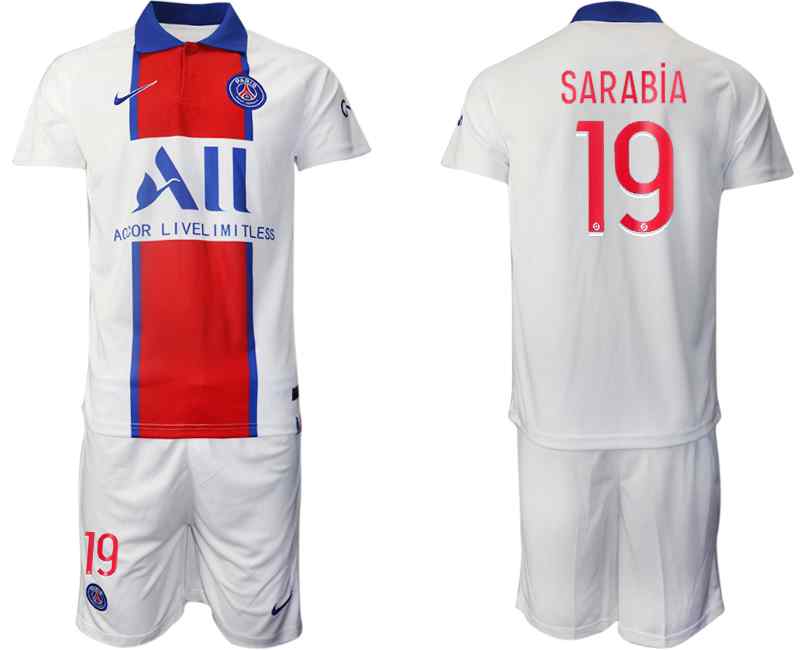 2020-21 Paris Saint-Germain 19 SARABiA Away Soccer Jersey