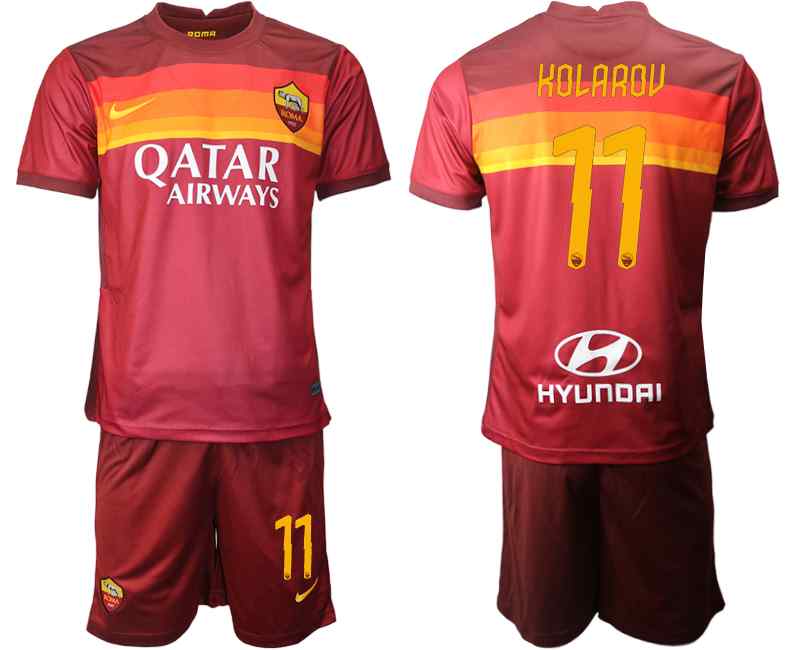 2020-21 Roma 11 KOLAROU Home Soccer Jersey