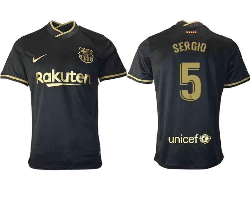 2020-21 Barcelona 5 SERGIO Away Thailand Soccer Jersey