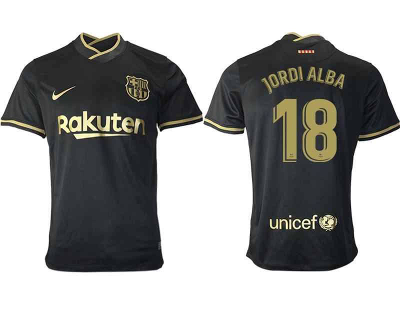 2020-21 Barcelona 18 JORDI ALBA Away Thailand Soccer Jersey