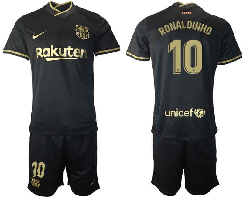 2020-21 Barcelona 10 RONALDINHO Away Soccer Jersey