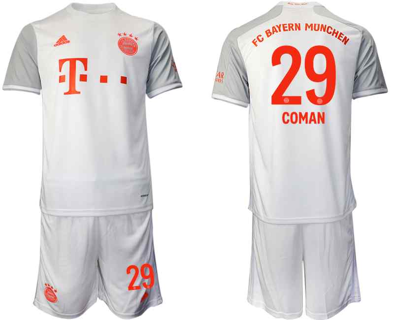 2020-21 Bayern Munich 29 COMAN Away Soccer Jersey