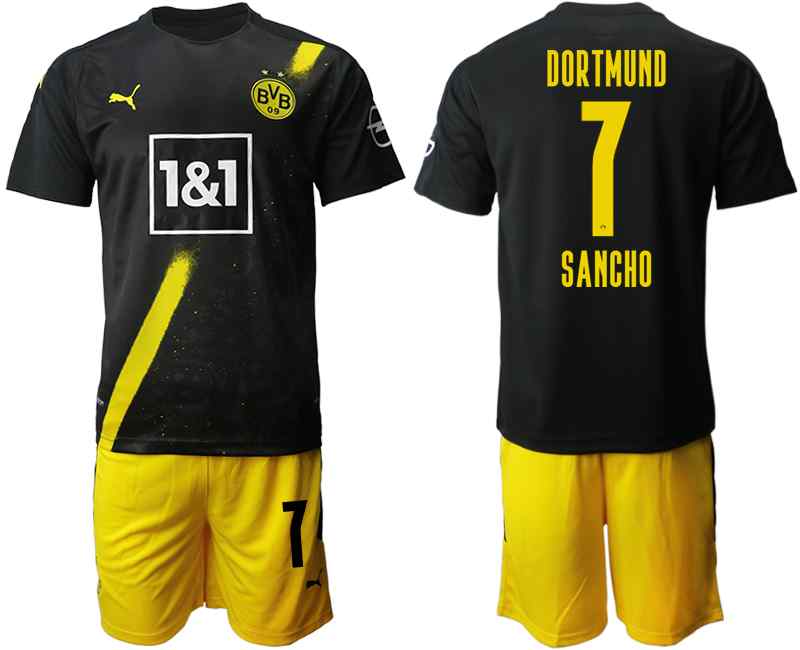 2020-21 Dortmund 7 SANCHO Away Soccer Jersey
