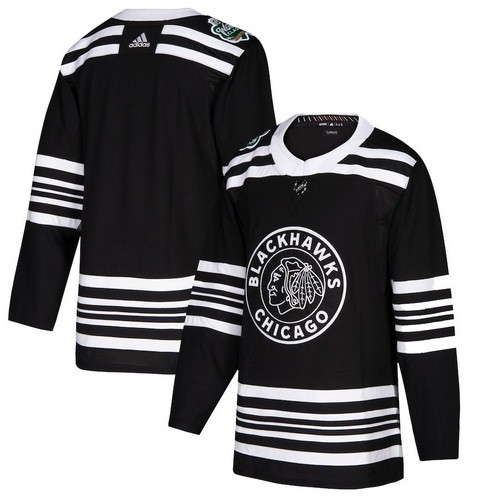Men's Chicago Blackhawks Customized Black 2019 Winter Classic Authentic Jersey