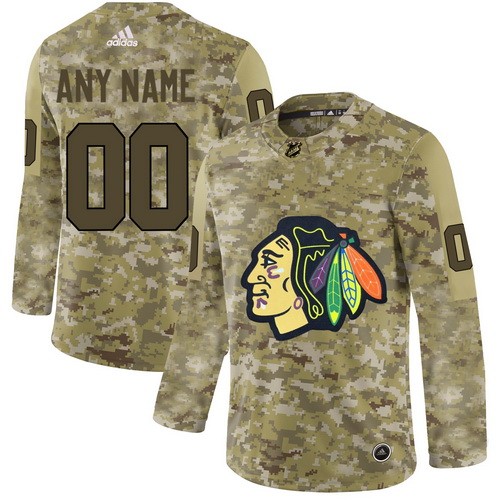 Women's Chicago Blackhawks Customized Camo Fashion Authentic Jersey