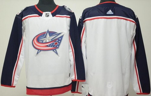 Youth Columbus Blue Jackets Customized White Authentic Jersey