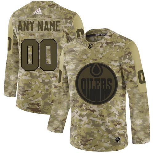 Men's Edmonton Oilers Customized Camo Authentic Jersey