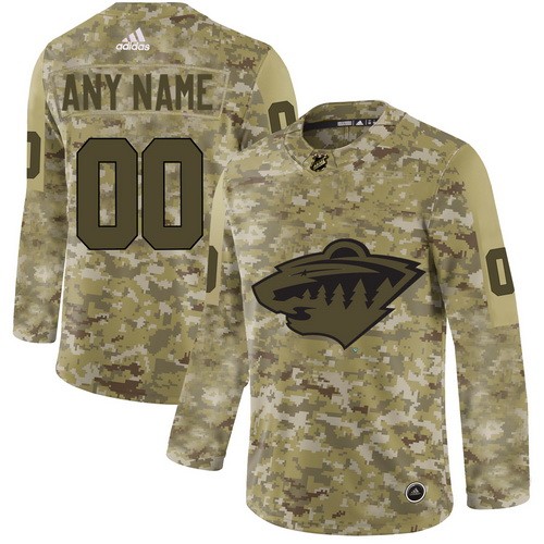 Women's Minnesota Wild Customized Camo Authentic Jersey