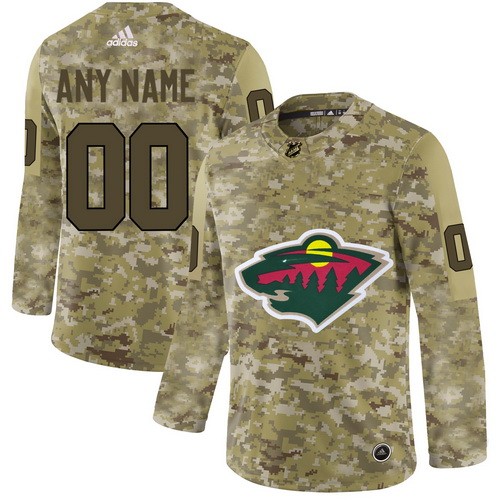 Women's Minnesota Wild Customized Camo Fashion Authentic Jersey