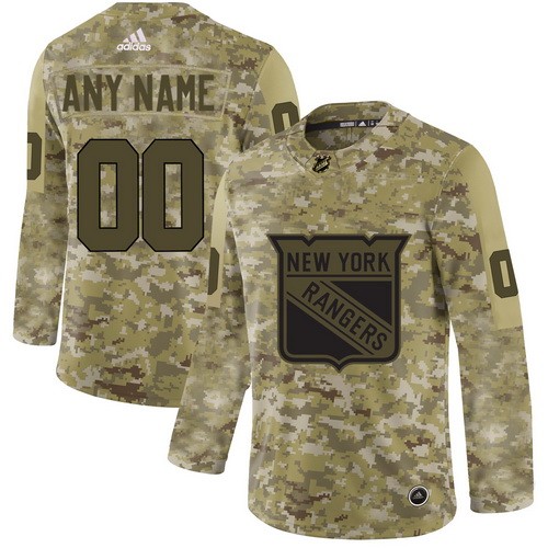 Men's New York Rangers Customized Camo Authentic Jersey