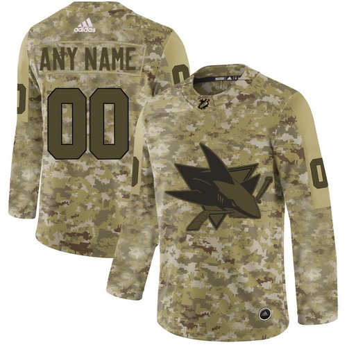 Women's San Jose Sharks Customized Camo Authentic Jersey