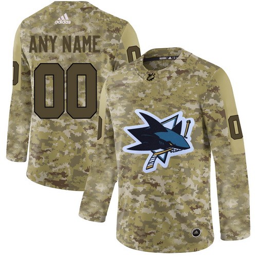 Women's San Jose Sharks Customized Camo Fashion Authentic Jersey