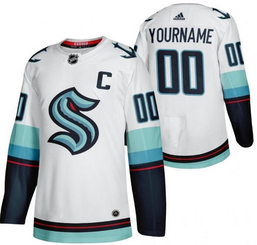 Women's Seattle Kraken Customized White Authentic Jersey