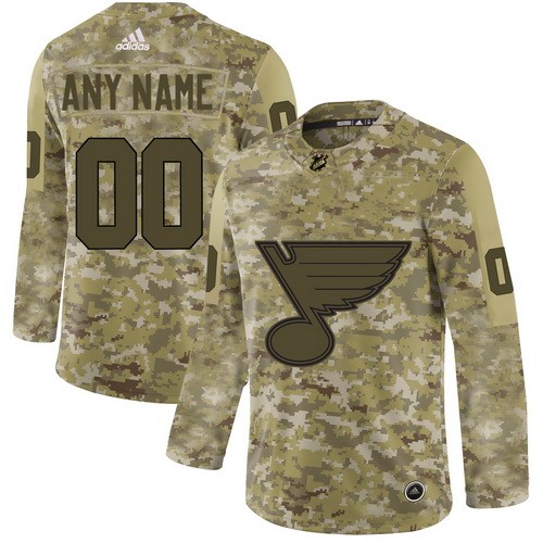 Women's St Louis Blues Customized Camo Authentic Jersey