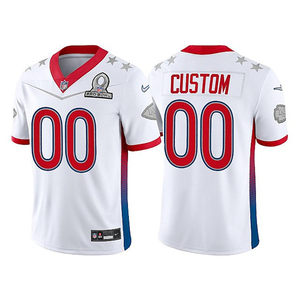Kansas City Chiefs Customized ACTIVE PLAYER Custom 2022 White Pro Bowl Stitched Jersey