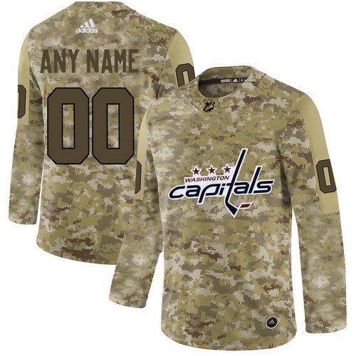 Men's Washington Capitals Customized Camo Fashion Authentic Jersey