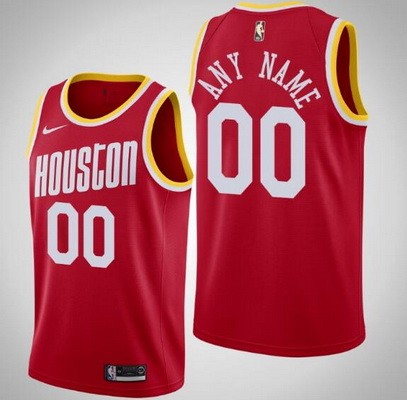 Houston Rockets Customized Red Classic Stitched Swingman Jersey