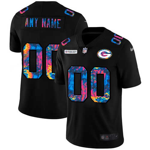 Green Bay Packers Customized 2020 Black Crucial Catch Limited Stitched Jersey