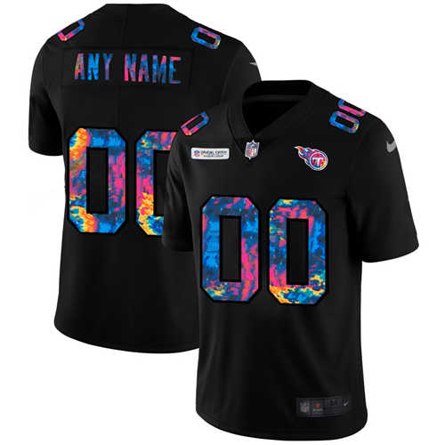 Tennessee Titans Customized 2020 Black Crucial Catch Limited Stitched Jersey