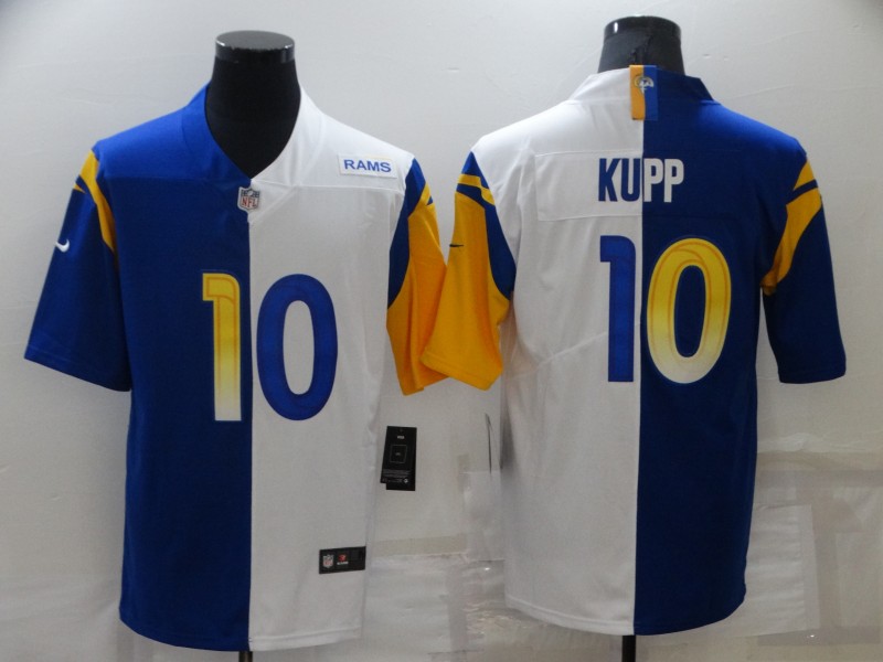 Men's Los Angeles Rams 10 Cooper Kupp Blue White Two Tone 2021 Vapor Untouchable Stitched Nike Limited Jersey