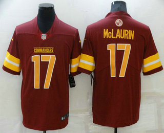 Men's Washington Commanders 17 Terry McLaurin Red NEW 2022 Vapor Untouchable Stitched Nike Limited Jersey
